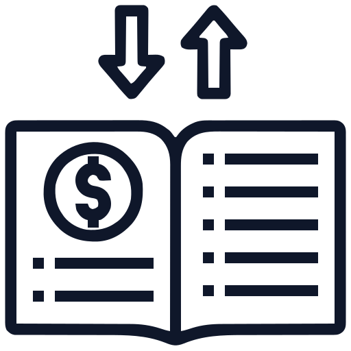 Icon representing bookkeeping